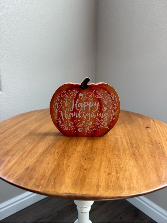 Other - Happy Thanksgiving Pumpkin Tabletop Home Decor
